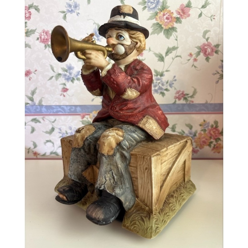 Vintage Waco Musical Clown Figurine - Not Working